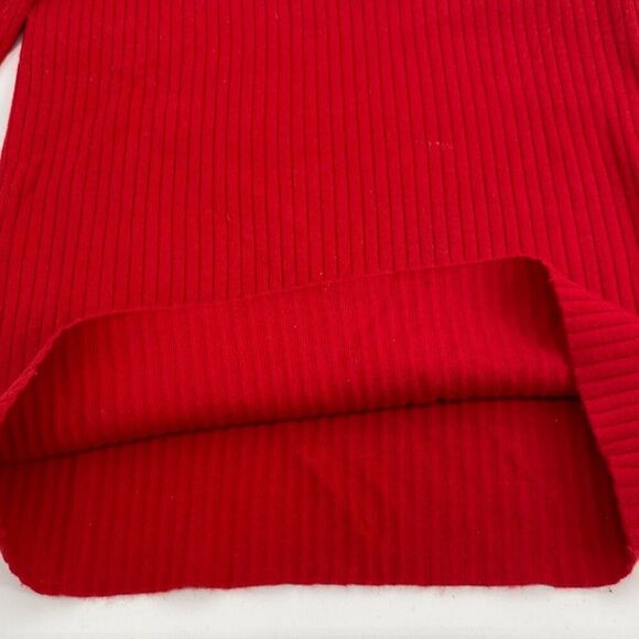 Ramy Brook XS Kimila Pullover Sweater Lattice Criss-Cross Arm Cashmere Blend Red - Picture 7 of 13